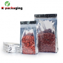 5 pcs Flat Bottom Plastic Transparent Packaging Bags Foil Zip Food Pouch Supplies